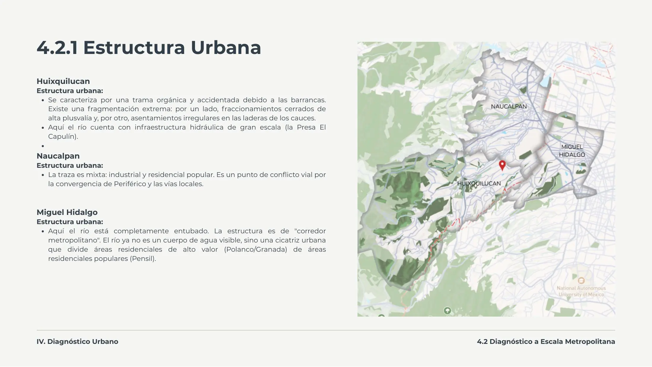 M-01 — Estructura urbana de los tres municipios