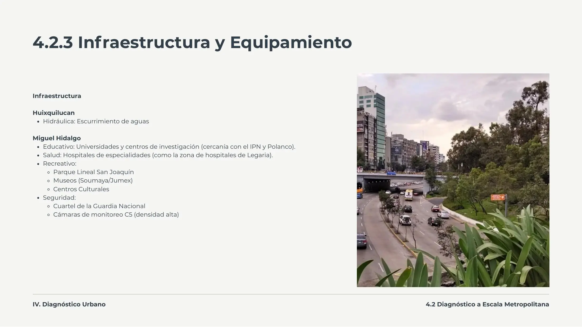 M-04 — Infraestructura y equipamiento urbano