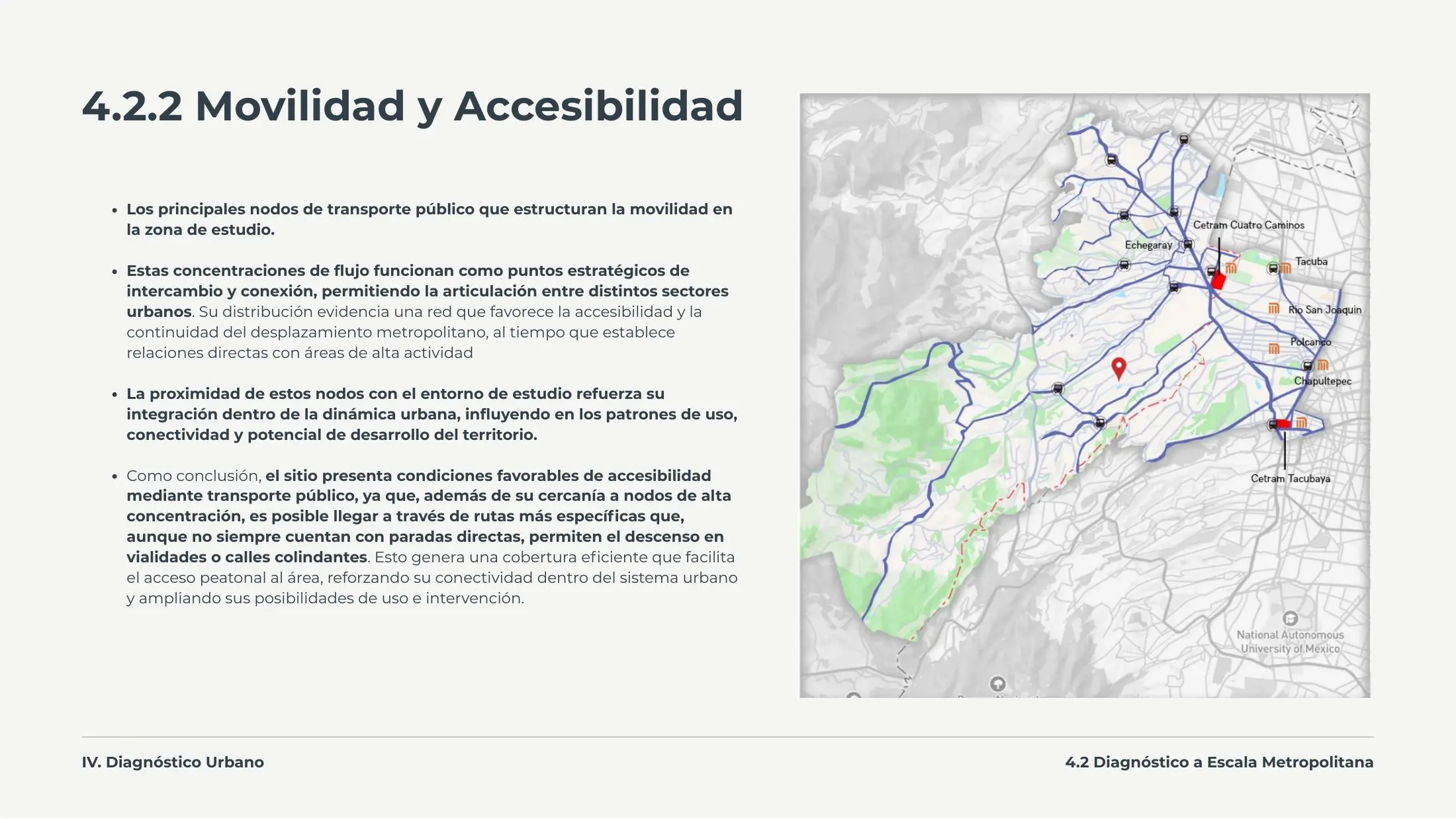 M-03 — Nodos de transporte y accesibilidad metropolitana
